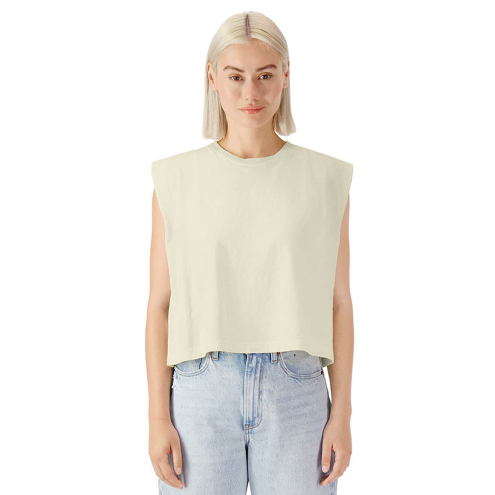 American Apparel Women's Garment Dyed Muscle Tank - faded cream