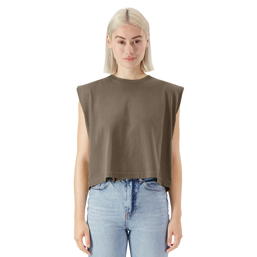 American Apparel Women's Garment Dyed Muscle Tank - faded brown