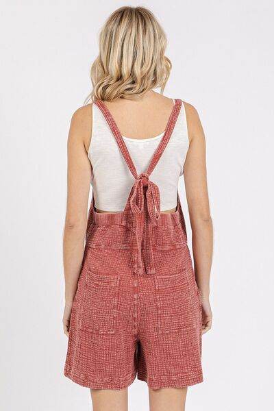 Mittoshop Textured Knotted Overalls with Wide Straps