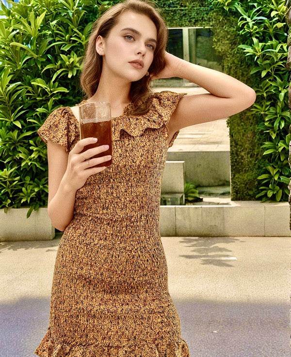 Cassia Ruffle Mini Dress