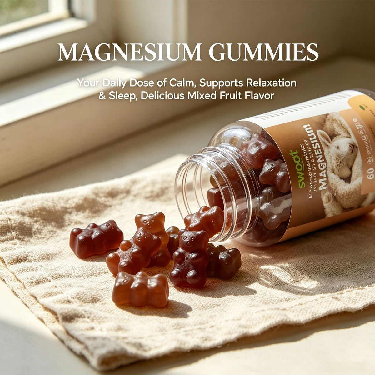 Magnesium Gummies Dietary Supplement With Magnesium Glycinate