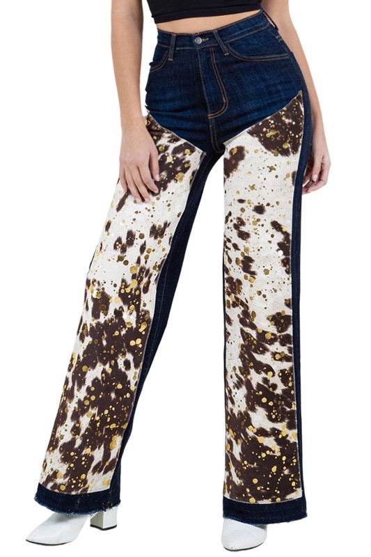 Rodeo Wide Leg Jean in Dark Wash