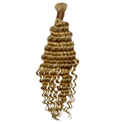 Blonde Deep Wave Bulk Human Hair Extensions