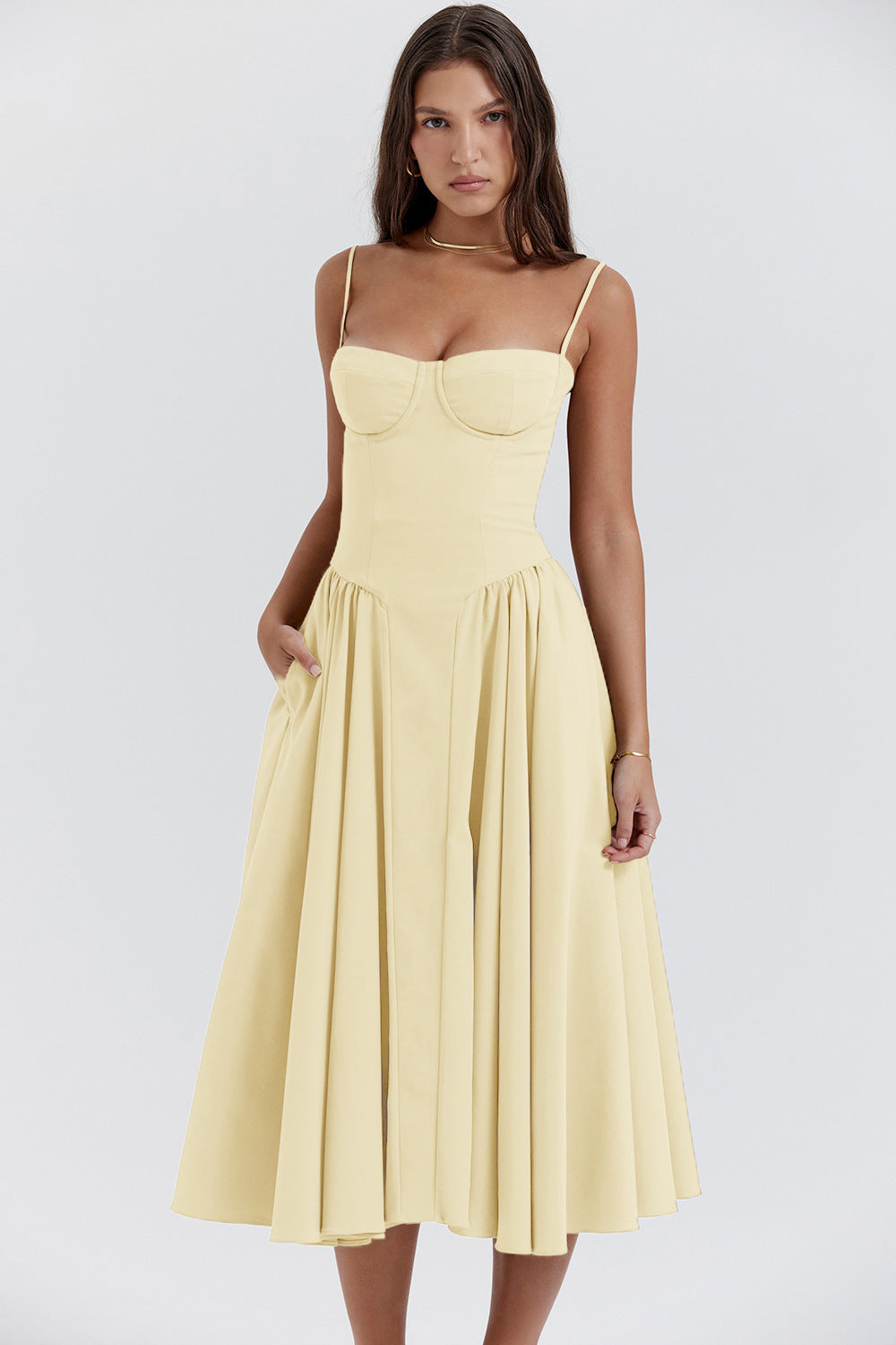 Suspender Dress Summer Elegant