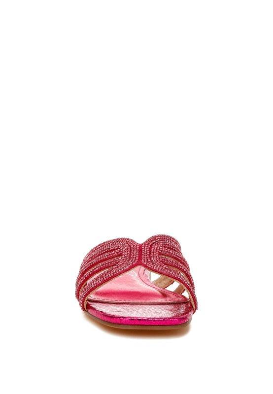 Dindy Rhinestone Cut Out Flats