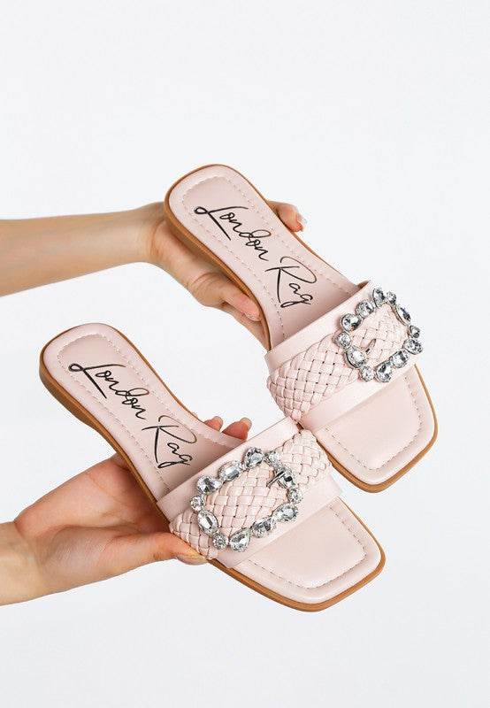 Hazbin Diamante Flat Sandals