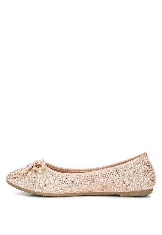 Hosana Rhinestones & Stud Embellished Ballet Flats