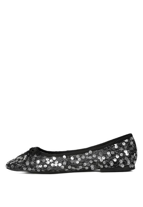 Lysander Sequin Embellished Sheer Ballet Flats