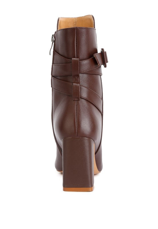 Cobra Buckle Strap Embellished Boots