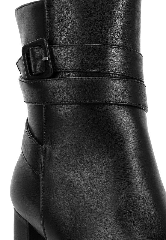 Cobra Buckle Strap Embellished Boots