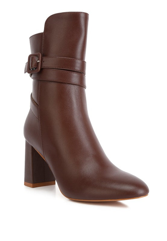 Cobra Buckle Strap Embellished Boots