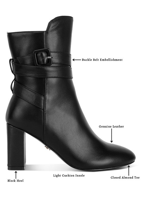 Cobra Buckle Strap Embellished Boots