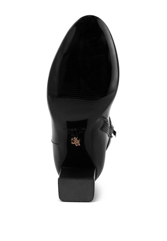 Cobra Buckle Strap Embellished Boots