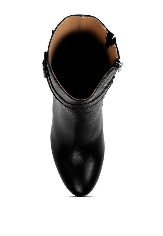 Cobra Buckle Strap Embellished Boots