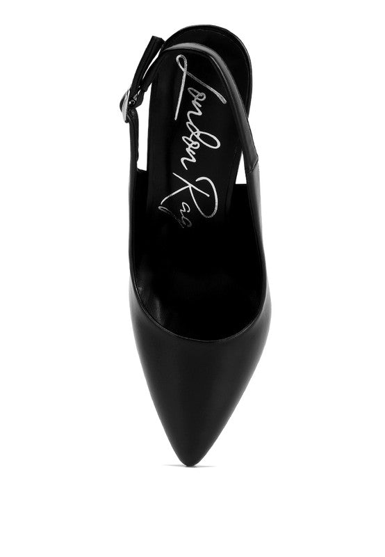 Creidne Block Heel Pointed Toe Sandals