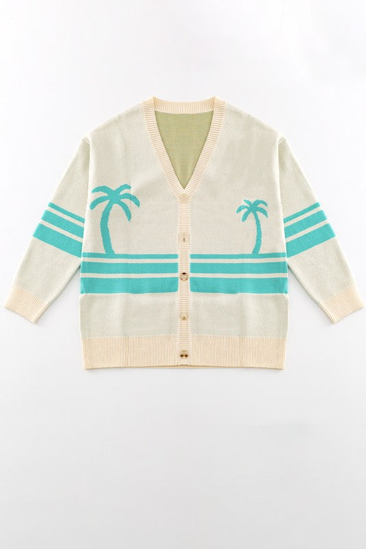 Ocean sunset knit cardigan