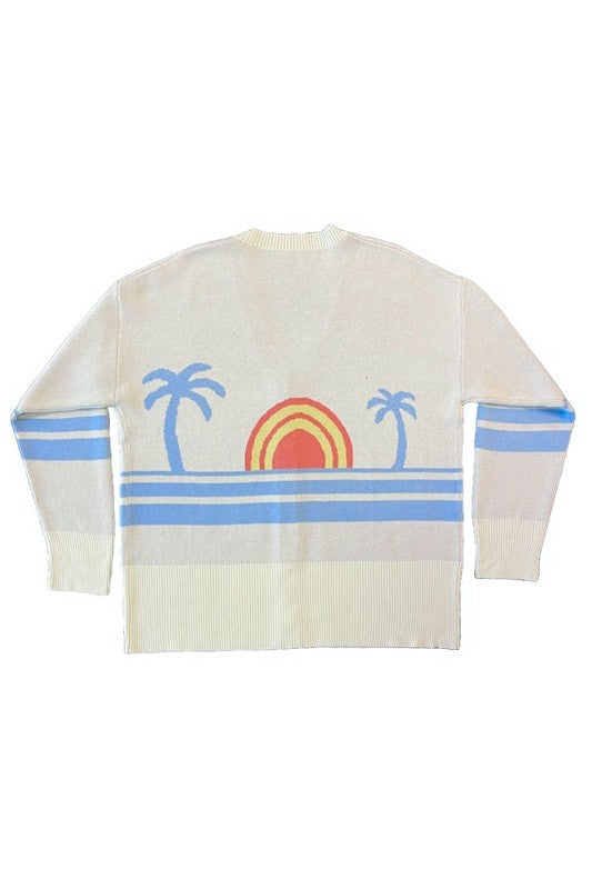 Ocean sunset knit cardigan