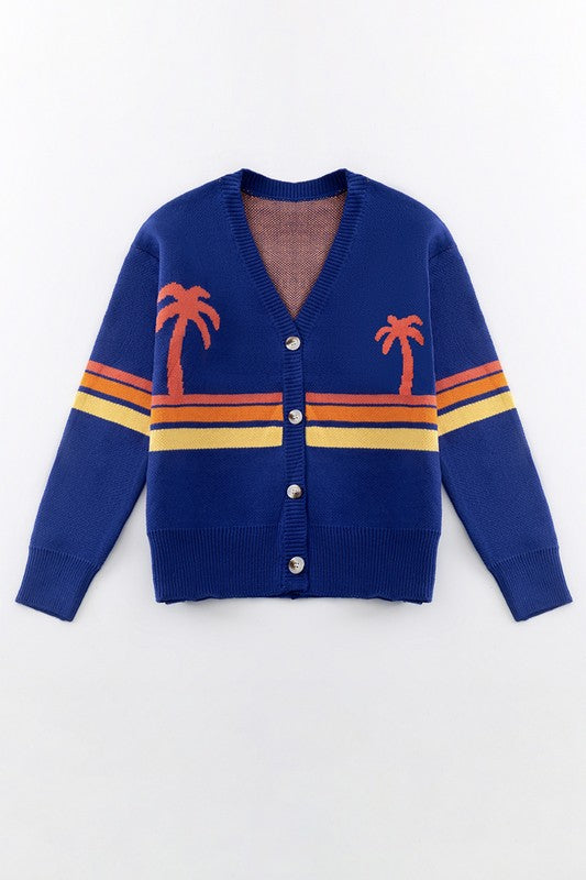 Ocean sunset knit cardigan