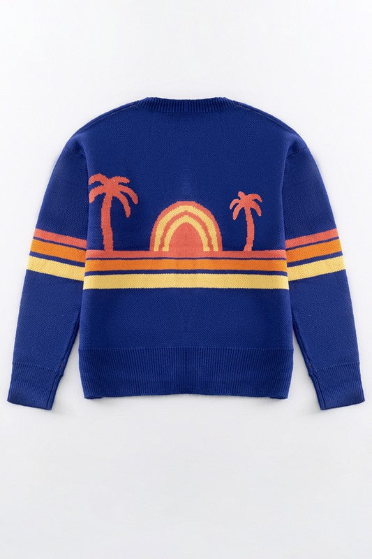 Ocean sunset knit cardigan