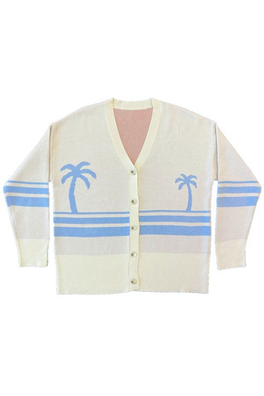 Ocean sunset knit cardigan