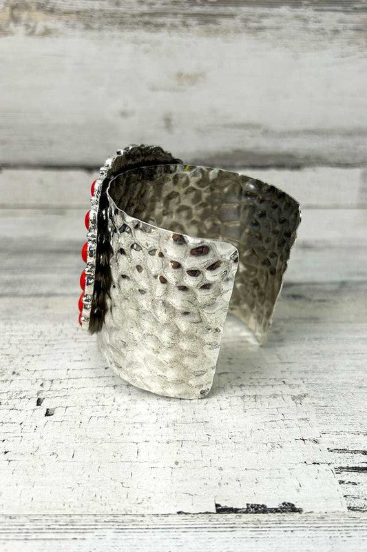Oversize Round Natural Stone Bangle