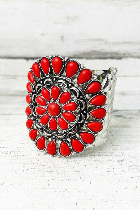 Oversize Round Natural Stone Bangle