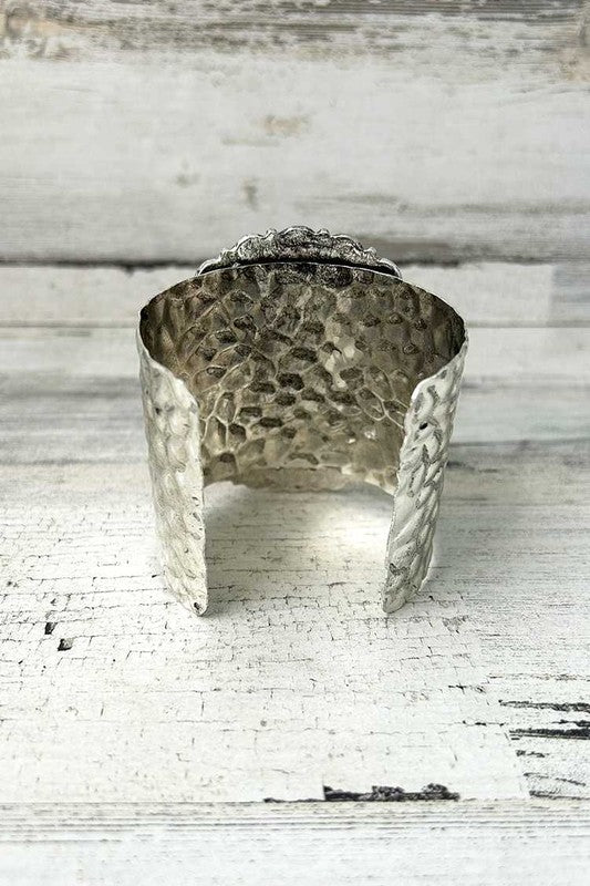 Oversize Round Natural Stone Bangle