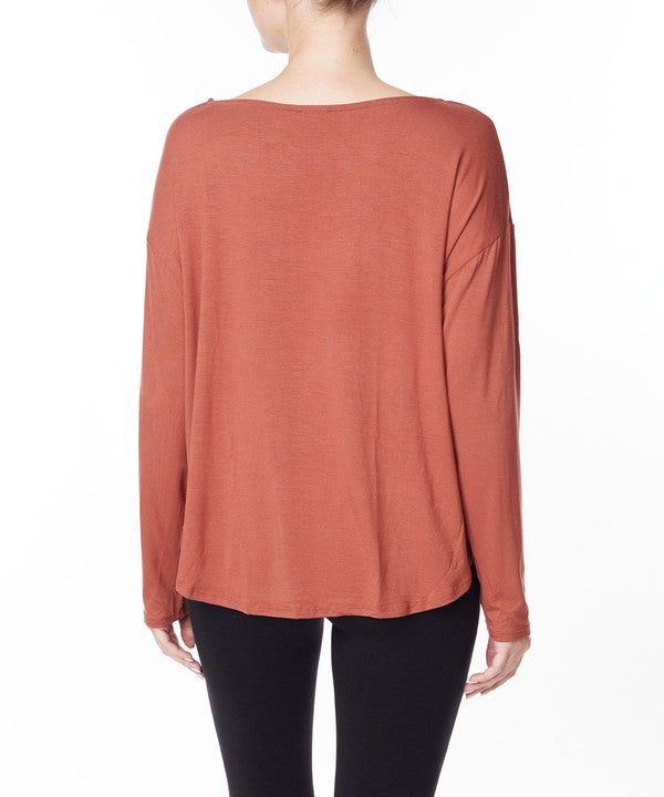 BAMBOO DOLMAN LONG SLEEVE TOP