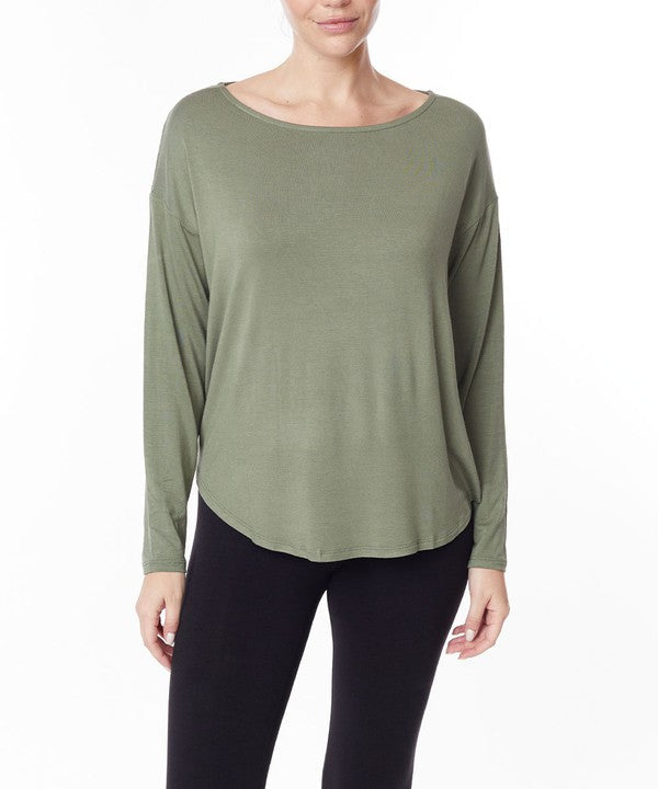 BAMBOO DOLMAN LONG SLEEVE TOP