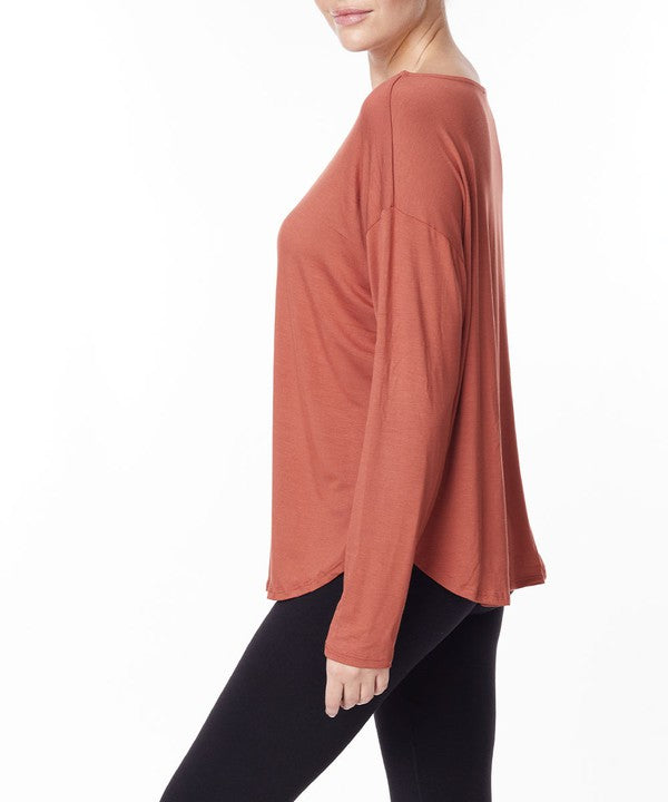 BAMBOO DOLMAN LONG SLEEVE TOP