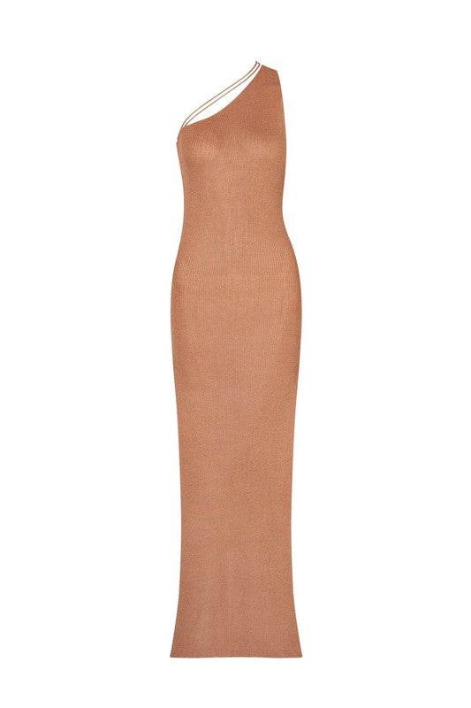 One shoulder maxi cover up dress