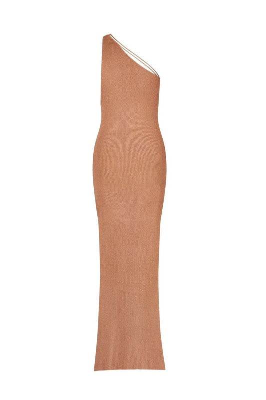 One shoulder maxi cover up dress