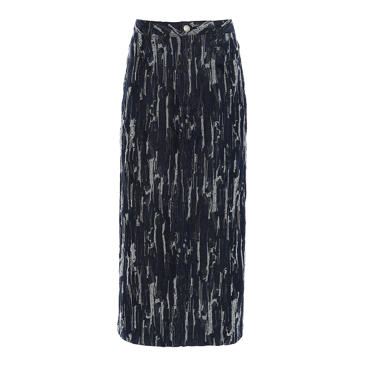 Spring Summer Denim Skirt Women High Waist A Line Skirt Mid Length Slimming Office Lady Sheath Skirt