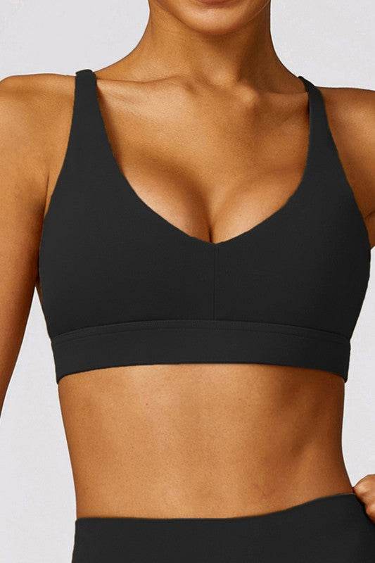 Tight brushed back yoga bras