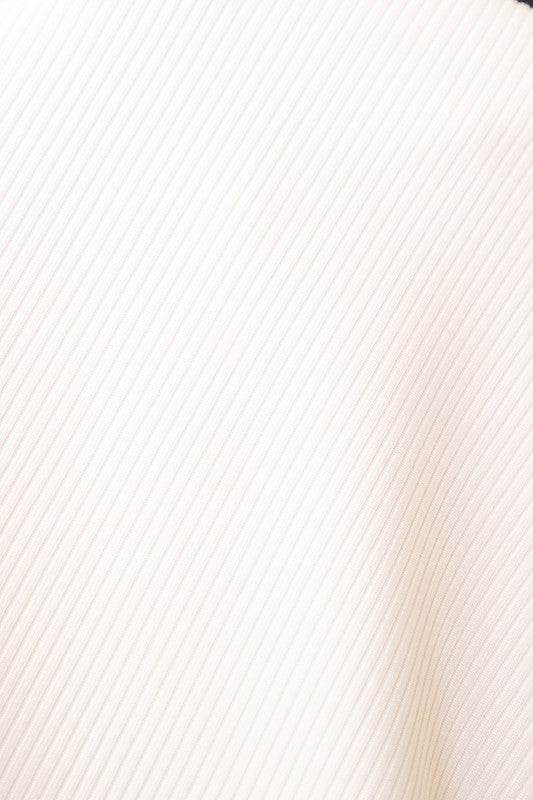 Ribbed Round Neck Long Sleeve Top