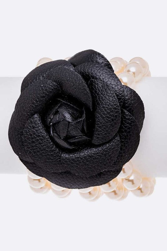 Camelia Rose Pearl Layer Stretch Bracelet