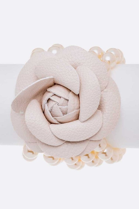 Camelia Rose Pearl Layer Stretch Bracelet