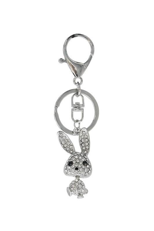 RHINESTONE BUNNY KEY HOLDER