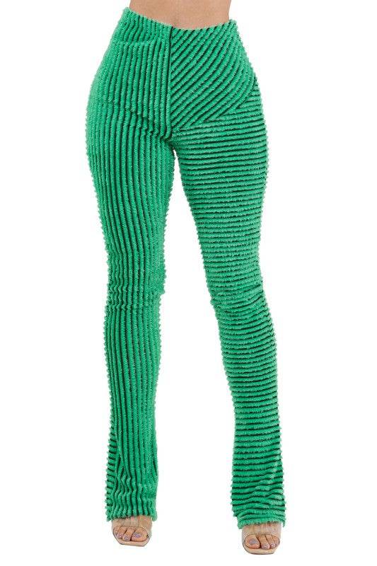 WOMEN COMFY FLUFFY KNIT LEGGINGSWEAT PANTS