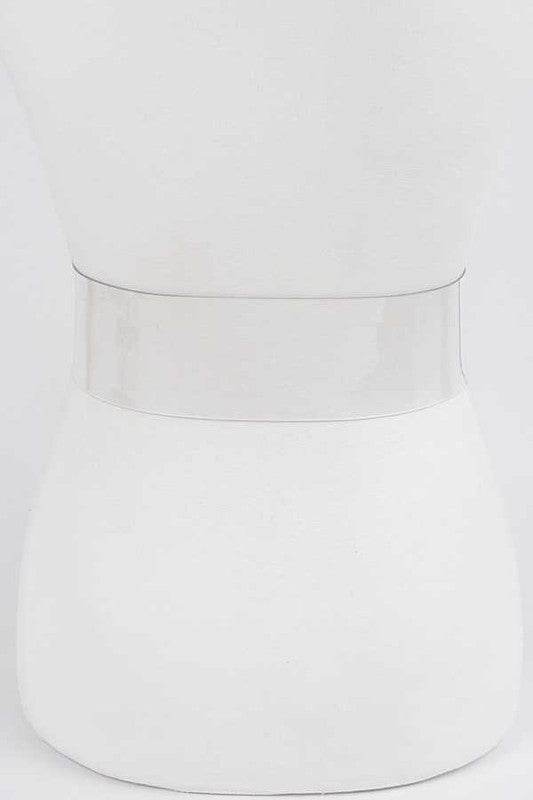 Plus Size Logo Clear PVC Belt