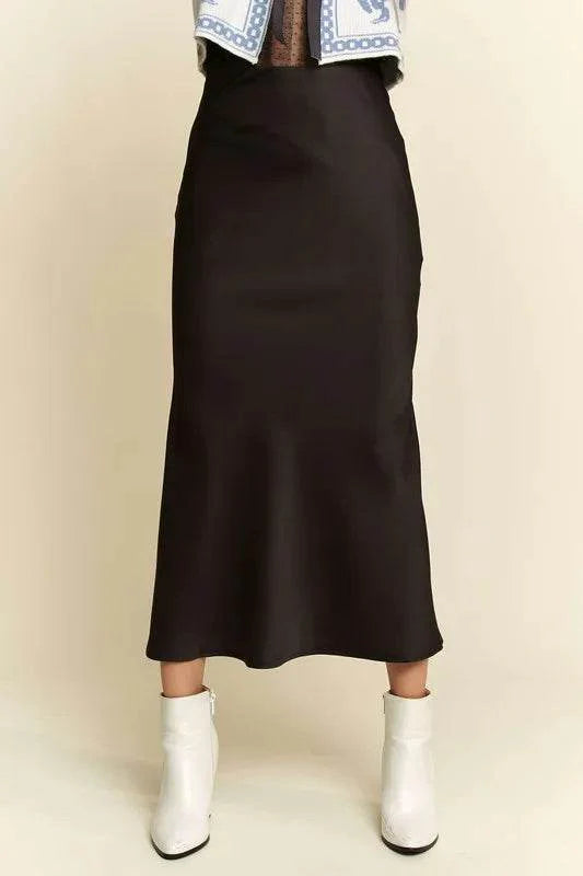Davi & Dani High Waist Midi Skirt