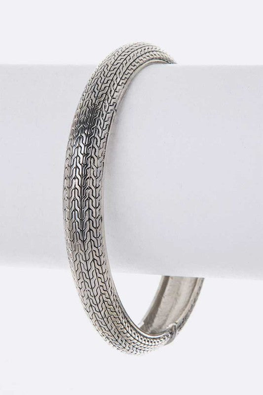 2 Tone Textured Design Bangle