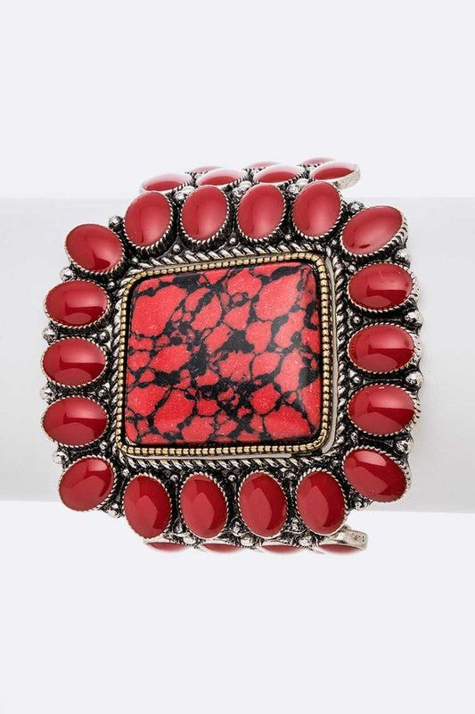 Genuine Stone Statemetn Stretch Bracelet