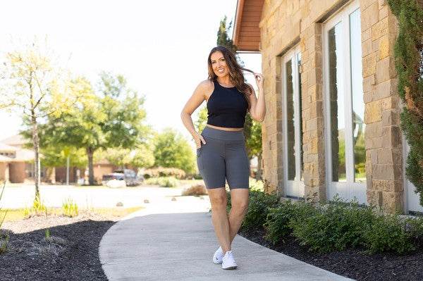 Charcoal Biker Shorts