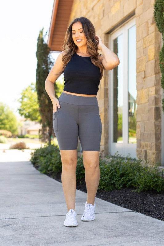 Charcoal Biker Shorts