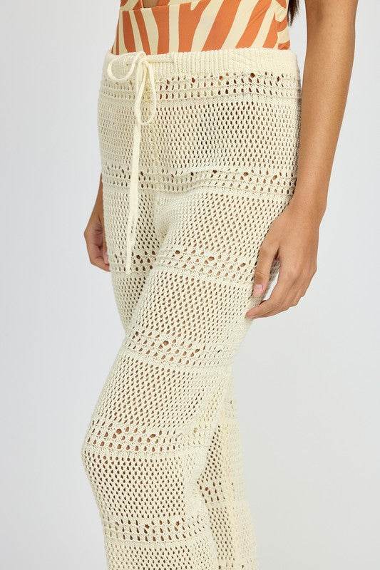CROCHET PANTS WITH DRAWSTRINGS
