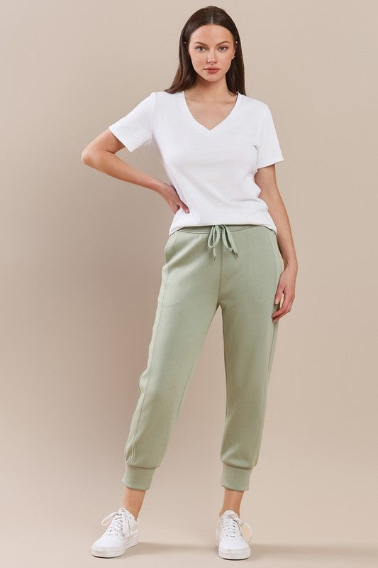 Women's Plain V-neck Cotton T-shirt
