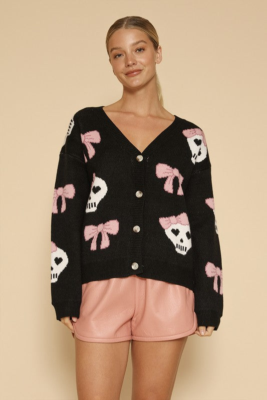 Halloween knit cardigan