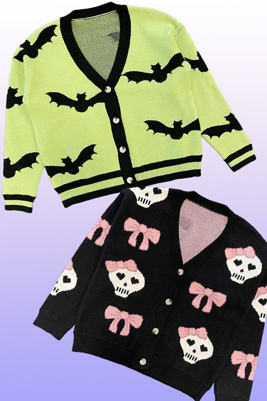 Halloween knit cardigan