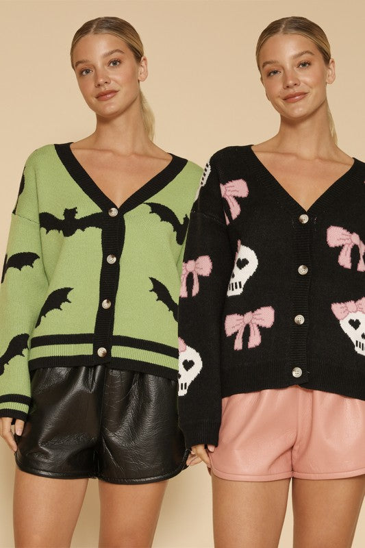 Halloween knit cardigan